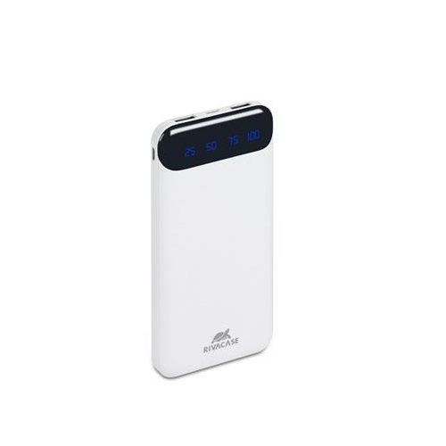 Hordozható akkumulátor, 10000mAh, RIVACASE "VA2240", fehér