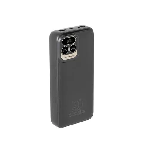 Hordozható akkumulátor, 20000mAh, QC/PD 20W, RIVACASE "VA2521"