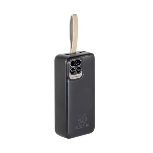 Hordozható akkumulátor, 30000mAh, QC/PD 20W, RIVACASE "VA2585"
