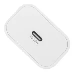 Hálózati töltő, 20W, USB-C, USB-C, USB-C/USB-C töltőkábel, RIVACASE "PS4101", fehér