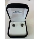 Fülbevaló, Black Diamond SWAROVSKI® kristállyal, 8mm, ART CRYSTELLA®