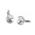 Fülbevaló, francia kapcsos, natúr fehér, SWAROVSKI® kristállyal, 12 mm, ART CRYSTELLA®