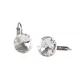 Fülbevaló, francia kapcsos, natúr fehér, SWAROVSKI® kristállyal, 12 mm, ART CRYSTELLA®