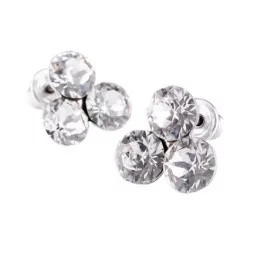   Fülbevaló, natúr fehér SWAROVSKI® kristállyal, 11mm, ART CRYSTELLA®