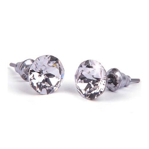 Fülbevaló, natúr fehér SWAROVSKI® kristállyal, 8 mm, ART CRYSTELLA®