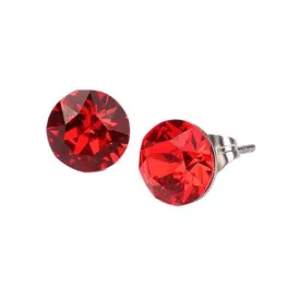   Fülbevaló, light siam piros SWAROVSKI® kristállyal, 8 mm, ART CRYSTELLA®