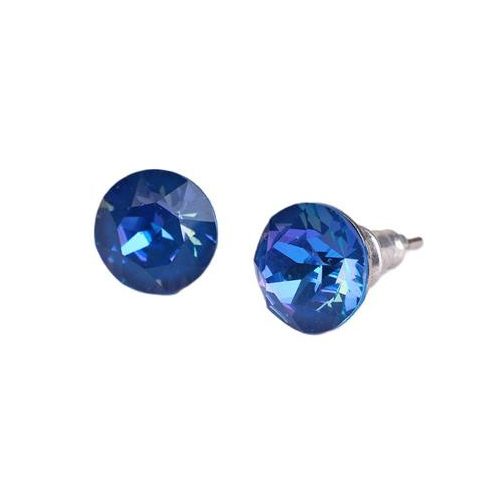 Fülbevaló, bahamakék SWAROVSKI® kristállyal, 8 mm, ART CRYSTELLA®