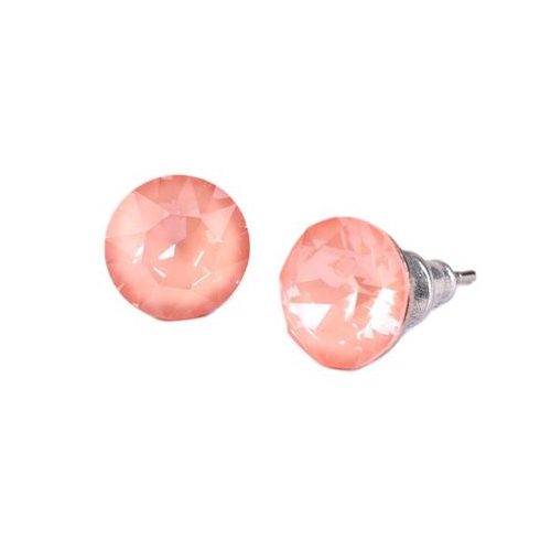 Fülbevaló, flamingó opál SWAROVSKI® kristállyal, 8 mm, ART CRYSTELLA®
