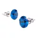 Fülbevaló, "Capri" kék SWAROVSKI® kristállyal, 7 mm, ART CRYSTELLA®