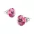 Fülbevaló, rózsaszín SWAROVSKI® kristállyal, csúcsos, 8 mm, ART CRYSTELLA®