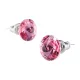 Fülbevaló, rózsaszín SWAROVSKI® kristállyal, csúcsos, 8 mm, ART CRYSTELLA®