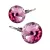 Fülbevaló, francia kapcsos, rózsaszín SWAROVSKI® kristállyal, 12mm, ART CRYSTELLA®