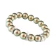 Karkötő, zöld SWAROVSKI® gyöngyből, fehér rondella kristállyal, 10mm, ART CRYSTELLA® M