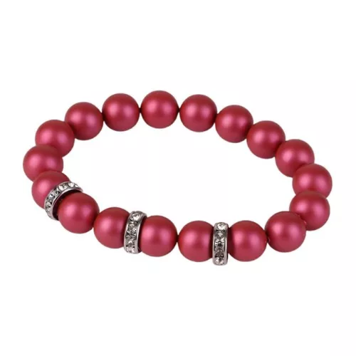 Karkötő, fénylő eper SWAROVSKI®gyöngyből, fehér rondella kristállyal, 10mm, ART CRYSTELLA® M