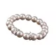 Karkötő, gyöngyházfehér SWAROVSKI® gyöngyből, fehér rondella kristállyal, 10mm, ART CRYSTELLA®
