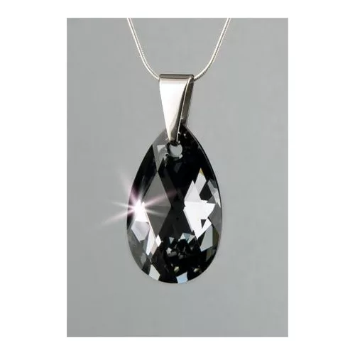 Nyaklánc, esőcsepp formájú, Black Diamond SWAROVSKI® kristállyal, 16mm, ART CRYSTELLA®