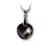 Nyaklánc, kerek formájú, Black Diamond SWAROVSKI® medállal, 18mm ART CRYSTELLA®