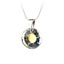   Nyaklánc, Nap formájú, fehér színjátszós SWAROVSKI® kristállyal, 19mm, ART CRYSTELLA®