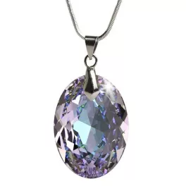   Nyaklánc, ovális formájú, ametiszt lila SWAROVSKI® kristállyal, 16 mm ART CRYSTELLA®