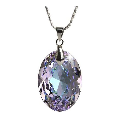 Nyaklánc, ovális formájú, ametiszt lila SWAROVSKI® kristállyal, 16 mm ART CRYSTELLA®