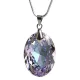 Nyaklánc, ovális formájú, ametiszt lila SWAROVSKI® kristállyal, 16 mm ART CRYSTELLA®