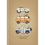 Spirálfüzet, A5, sima, 96 lap, SHKOLYARYK "Student", vegyes