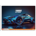 Vázlatfüzet, spirál, A4, 120 g, 20 lap, SHKOLYARYK "Fast&Furious"