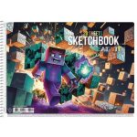 Vázlatfüzet, spirál, A4, 100 g, 20 lap, SHKOLYARYK "Creativity"