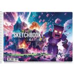 Vázlatfüzet, spirál, A4, 100 g, 20 lap, SHKOLYARYK "Creativity"