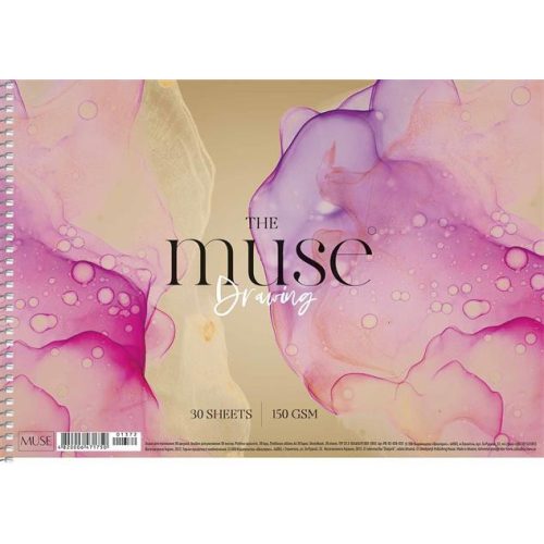 Vázlatfüzet, spirál, A4, 150 g, 30 lap, SHKOLYARYK "Drawing Muse"