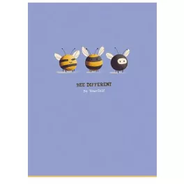   Füzet, tűzött, A4, kockás, 40 lap, SHKOLYARYK, "Bee different", vegyes