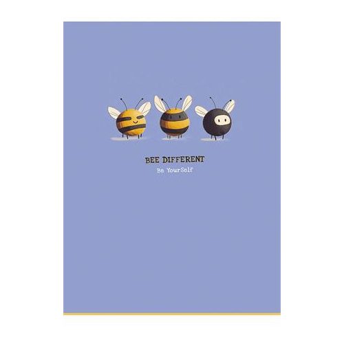 Füzet, tűzött, A4, vonalas, 40 lap, SHKOLYARYK, "Bee different", vegyes