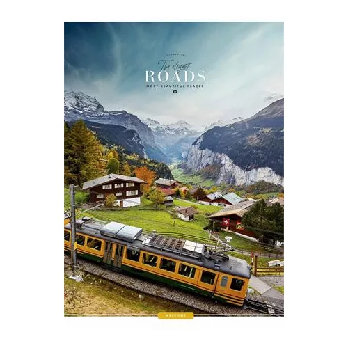 Füzet, tűzött, A4, kockás, 40 lap, SHKOLYARYK "The Elegant Roads", vegyes