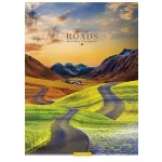 Füzet, tűzött, A4, kockás, 40 lap, SHKOLYARYK "The Elegant Roads", vegyes