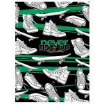 Füzet, tűzött, A5, vonalas, 80 lap, SHKOLYARYK "Never give up", vegyes