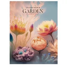   Füzet, tűzött, A5, kockás, 80 lap, SHKOLYARYK "Watercolour Garden", vegyes