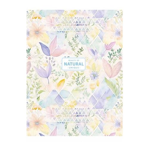 Füzet, tűzött, A5, vonalas, 80 lap, SHKOLYARYK "Natural", vegyes