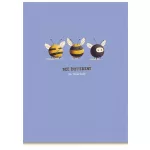 Füzet, tűzött, A4, vonalas, 80 lap, SHKOLYARYK "Bee Different", vegyes