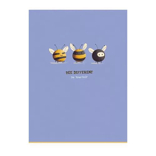 Füzet, tűzött, A4, vonalas, 80 lap, SHKOLYARYK "Bee Different", vegyes