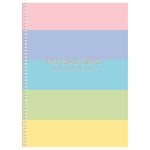 Spirálfüzet, B5, kockás, 80 lap, keményfedeles, SHKOLYARYK "No bad days", vegyes