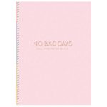 Spirálfüzet, B5, kockás, 80 lap, keményfedeles, SHKOLYARYK "No bad days", vegyes