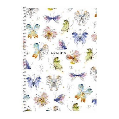 Spirálfüzet, A5, kockás, 80 lap, keményfedeles, SHKOLYARYK "Classy book", vegyes