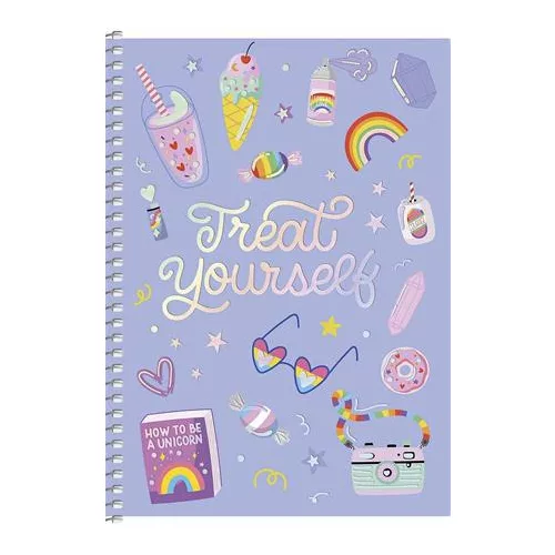 Spirálfüzet, A5, kockás, 80 lap, keményfedeles, SHKOLYARYK "Stay simple", vegyes