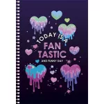 Spirálfüzet, A5, kockás, 80 lap, SHKOLYARYK "Notebook", vegyes