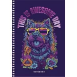 Spirálfüzet, A5, kockás, 80 lap, SHKOLYARYK "Notebook", vegyes