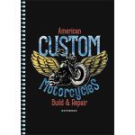 Spirálfüzet, A5, kockás, 80 lap, SHKOLYARYK " Skate board", vegyes