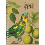 Spirálfüzet, A6, kockás, 80 lap, SHKOLYARYK "Spring Hope", vegyes