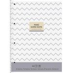 Spirálfüzet, A4+, kockás, 80 lap, SHKOLYARYK "MAKE SOME NOTE", vegyes