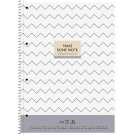   Spirálfüzet, A4+, kockás, 80 lap, SHKOLYARYK "MAKE SOME NOTE", vegyes