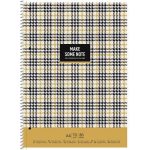 Spirálfüzet, A4+, kockás, 80 lap, SHKOLYARYK "MAKE SOME NOTE", vegyes